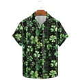 thumbnail image 1 of Weiqiqre Mens Sweatshirt Funny Love Pattern Printed Short Sleeve Quick Dry Button Down Lapel Shirt, 1 of 5