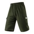 thumbnail image 6 of Dresfit Men's Cargo Shorts Baggy Long Shorts Summer 2026 Elastic Waist Drawstring Short Pants Big and Tall Lightweight Open Bottom Athletic Shorts 2XL, 6 of 6