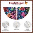 thumbnail image 3 of Lukts Neon Graffiti Urban Art Print Color Life Christmas Tree Skirt, Winter Holiday Tree Mat Decoration ,Can be Used as A Shawl-30", 3 of 6
