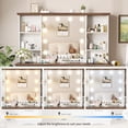 thumbnail image 5 of VEANERWOOD Large Makeup Table Vanity with Mirror and Lights, Farmhouse White Vanity with 9 Drawers and Shelves, Dressing Table for Bedroom, 5 of 9