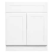 Design House Brookings Ready to Assemble Shaker Sink Base Kitchen Cabinet (33 x 34.5 x 24), Sherwin Williams® White