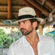 Panama Jack Premium Safari Straw Hat - Handwoven, Lightweight & Breathable, 2 5/8 Brim (Medium)