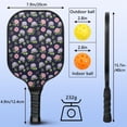thumbnail image 3 of Pickleball Paddles Set,Pioneer Flower Floral Print Pattern Fiberglass Surface Pickleball Racket Set with 2 Indoor Outdoor Pickleball Balls and Pickleball Bag,Pickle-ball Equipment, 3 of 6