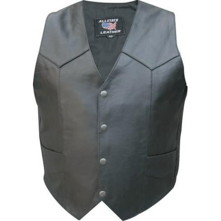 Men's 58 Size basic plain Jacket in Buffalo Leather With 2 front 2 inside