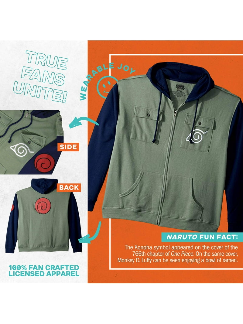 Naruto Shippuden Kakashi Cosplay Military Style Adult Fleece Zip Naruto Shippuden Kakashi Cosplay Military Style Adult Fleece Zip