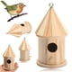 thumbnail image 5 of Fiudx Casita de Madera para Pájaros, Acogedor Refugio para Pájaros, Decoración Única para Jardín, Ojal Metálico Fácil de Colgar, Accesorio Versátil para Exteriores, Ideal para Jardines y Patios, Tama, 5 of 6