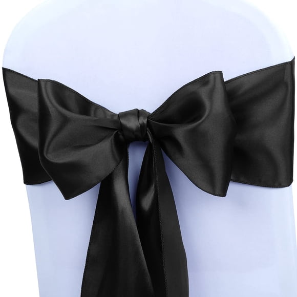 Cintas para sillas Babenest Satin, 10 unidades, 18 x 274 cm, color negro
