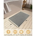 thumbnail image 2 of Waffle Bath Mat, Super Absorbent Non Slip Bath Mats for Bathroom Floor, Machine Washable Bathroom Rugs with Tassels, Rubber Backed Bathroom Mats, Ultra Soft, 17" x 24", Brown, 2 of 7