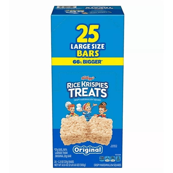 Kellogg's Rice Krispies Treats, Original, 25 ct, 1.3 oz