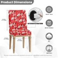 thumbnail image 7 of Red Candy Cane Christmas Chair Covers Set of 4 Reusable Stretch Parsons Chair Slipcover Spandex Seat Covers for Dining Room Chairs Non Slip Removable Washable Protector for Xmas Holiday, 7 of 7