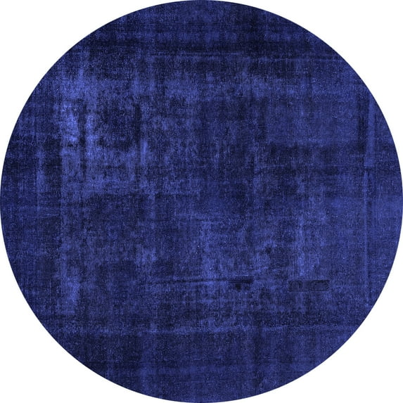 Ahgly Company Indoor Round Persian Blue Bohemian Area Rugs, 4' Round