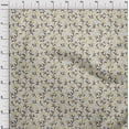 thumbnail image 4 of oneOone Tissu Viscose Georgette Jaune Floral Rétro Matériel de Robe Tissu Imprimé Tissu au Mètre 42 Pouces de Large, 4 of 5