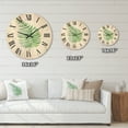 thumbnail image 4 of Designart 'Close Up Of Tropical Leaf Of Monstera III' Farmhouse Wood Wall Clock, 4 of 5