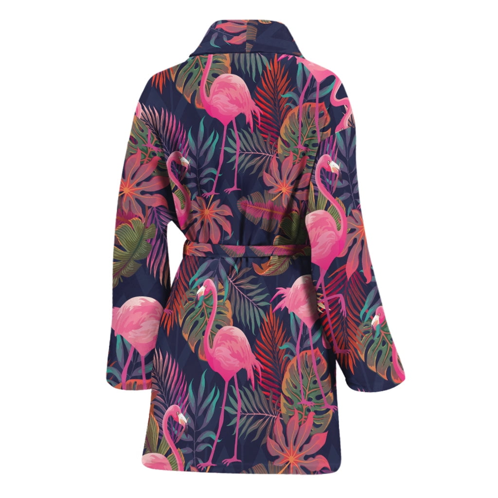 Pink Flamingo Pattern Women Bathrobe One Size Univeral Fits, Flamingos  Lover Fashion Lightweight Plush Fleece Long Robe For Women - Walmart.com