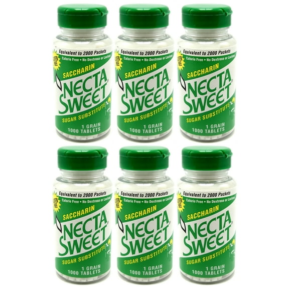 1-Grain Saccharin Zero-Calorie 6-Pack 1,000-Tablet Bottle