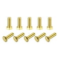 thumbnail image 1 of Unique Bargains Brass Hex Bolts, M5x14mm 10 Pack Fully Thread Grade 4.8 Machine Screws, 1 of 4