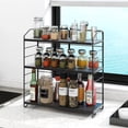 thumbnail image 4 of Organizador de encimera de baño BOIVSHI de 3 niveles, metal negro, 4 of 9