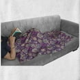 thumbnail image 6 of Floral Soft Flannel Fleece Throw Blanket, Vibrant Flowers with Romantic Style Ornamental Petals Paisley Design, Cozy Plush for Indoor and Outdoor Use, 60" x 80", Mauve Green, by Ambesonne, 6 of 6