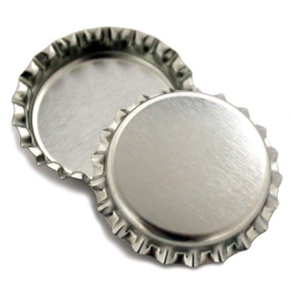 1,000 Chrome Bottle Caps New Silver Bottlecaps Colored LINERLESS