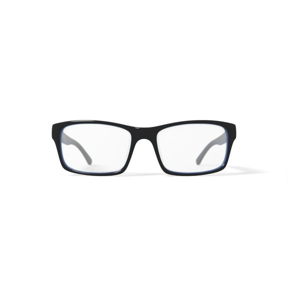 American Classics Men's Carter Square Prescription Eyeglasses with Case, Black/Blue