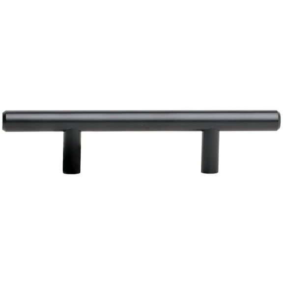 10 Pack Solid Metal Bar Pull / Handle, Matte Black, 3" (76.2mm) Hole Centers, 6" Overall Length