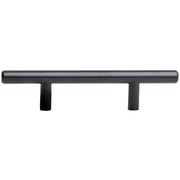 Solid Metal Bar Pull / Handle, Matte Black, 3" (76.2mm) Hole Centers, 6" Overall Length