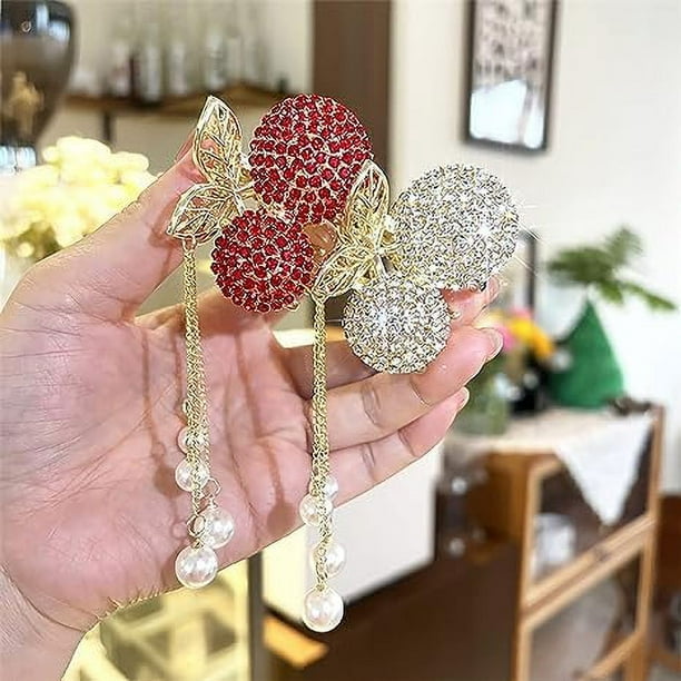 2 Pack Rhinestone Hair Clips, Metal Non-Slip Hair Claw Clip