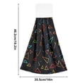 thumbnail image 2 of Haosy 2 Pack Kitchen Wash Cloths with Hanging Loops Absorbent Absorbent Quick Drying Hand Towels, Color Triangle Lines, 2 of 7