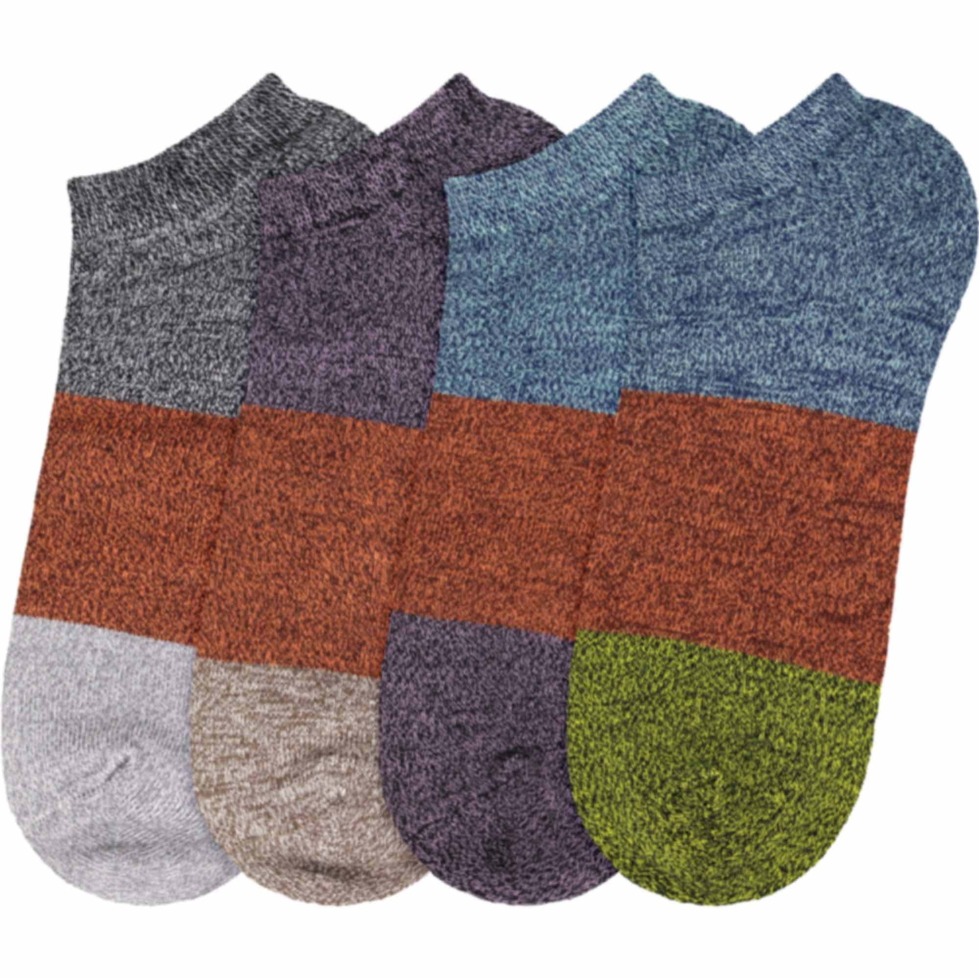 BambooMN Women's Rayon from Bamboo Classic Casual Ankle Socks - Assortment A - Extra Large - 4 Pairs