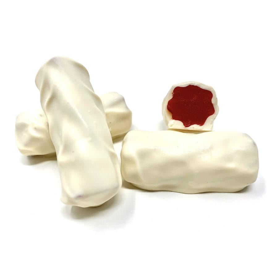 Jackie's Chocolate White Chocolate Strawberry Licorice, 1/2 lb