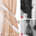 thumbnail image 2 of DIY Curtain Tiebacks Clips Crystal Decorative Creative Twist Drape Tie Backs European Style Random Modelling Curtain Holdbacks for Home Kitchen Office Window Drapery (White), 2 of 5
