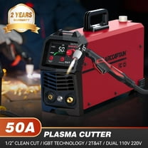 ARCCAPTAIN Plasma Cutter 50Amps, Air Cutter 110/220V Dual Voltage with DC Inverter IGBT, 1/2 Inch Clean Cut