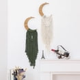 thumbnail image 2 of Tapiz de madera ANROYE de macramé para colgar en la pared, diseño bohemio y luna, 2 of 7