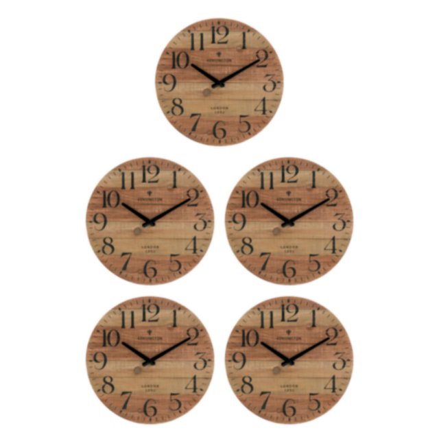 Decodeary Horloge Murale Ronde Intemporelle avec Minuterie Précise pour la Maison Fonctions Multiples comme Montré type 5 5ensemble
