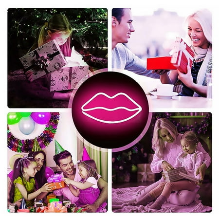 Chi-buy LED Neon Cherry Cute Neon Light Sign, USB Or Battery Powered Neon Signs Night Light, 3D Wall Art Lamp For Bedroom Living Room Decor Lamp Holiday Gift For Children Kids Girls