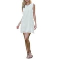 thumbnail image 4 of INSPIRE CHIC Lace Dress for Women's Eyelet Floral Sleeveless Summer Casual A Line Mini Dresses XS White, 4 of 6