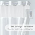 thumbnail image 6 of Ikfashoni Hookless Shower Curtain with Snap in Liner, White Waffle Weave Fabric Waterproof Mesh Window Bathroom Curtain, 72"X78", 6 of 6