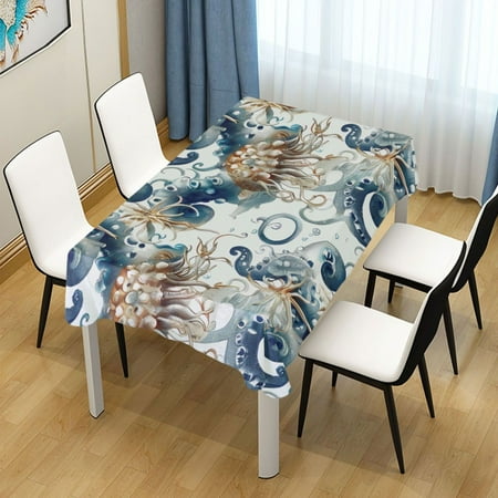 

ALAZA Abstract Octopus Seastar Rectangle Tablecloth Tablecover Dinning Table Cloth 60 x90