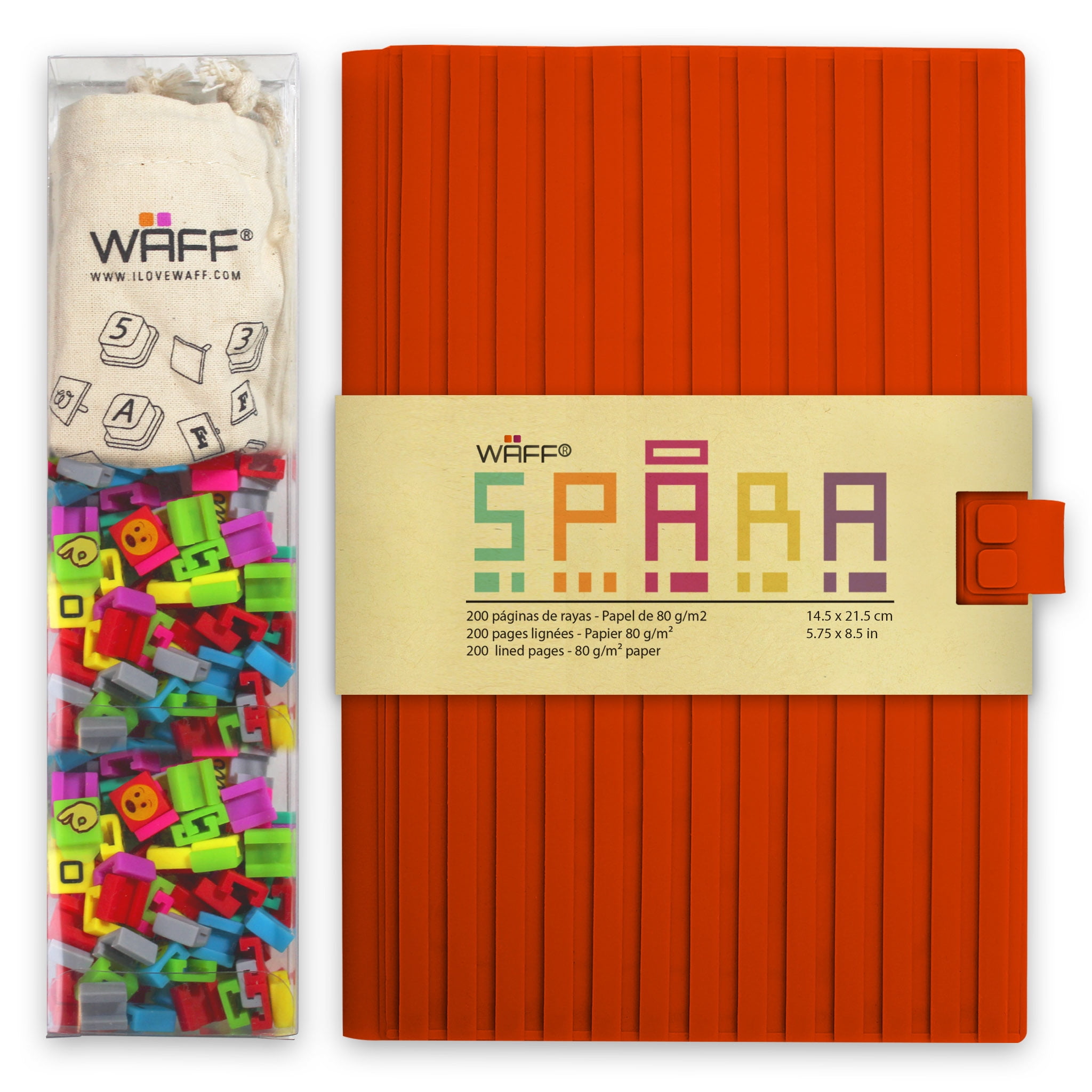 WAFF Red Writing Notebooks for Work Journal for Women 200 Paper Pages 5.75 x4 inch Cute Notebook