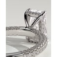 thumbnail image 2 of CAPRICARATS 3.00Ct Radiant Cut Moissanite Engagement Ring, Triple Pave Hidden Halo, 14K White Gold, 2 of 5