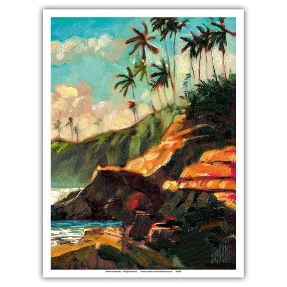 Laguna Beach California - Coastal Landscape - From an Original Color Painting by Wade Koniakowsky - Master Art Print (Unframed) 9in x 12in