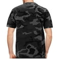 thumbnail image 2 of Men's Classic Crewneck Camouflaged Pattern Shirt Lightweight Army T-shirt (Charcoal, 2XL), 2 of 3