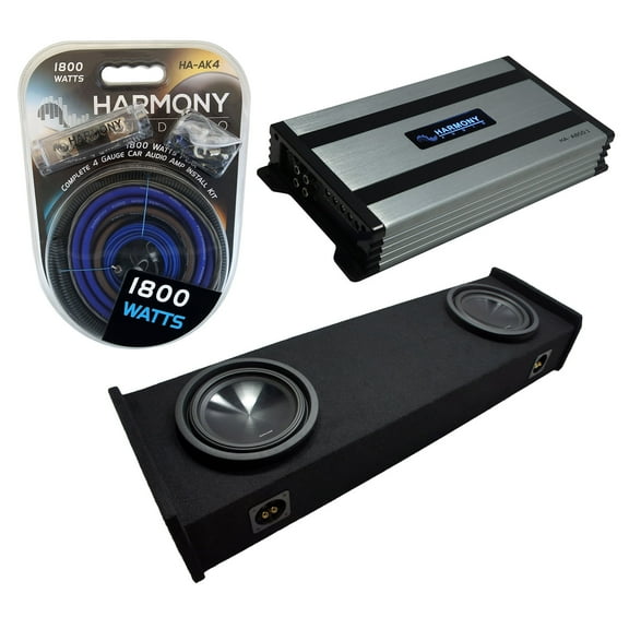 Fit 97-99 Ford F-150 Super Ext Cab Alpine SWT-10S4 Dual 10 Sub Box HA-A800.1 Amp