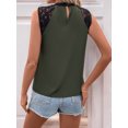 thumbnail image 6 of Women'S Lace Sleeveless Tops Pleated Summer Tank Tops 2025 Dressy Casual Sleeveless Shirts Blouse  Green S, 6 of 7