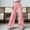 Pink, variant on Fengqque Women's Casual Pants Oversized Wide Leg Cargo Trousers Dstring Elastic Waist Ankle Tie Pants with Pockets Wine XXS