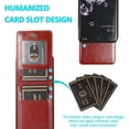thumbnail image 4 of For Samsung Galaxy S20 Ultra Wallet Case with Card Holder, Mantto PU Leather Kickstand Card Pocket Slots Shockproof high quality Phone Back Cover For Samsung Galaxy S20 Ultra 6.9 INCH - Brown, 4 of 7