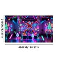 thumbnail image 4 of 16x7ft Christmas Garage Door Cover Banner - Christmas Neon Garage Banner, Glows in Dark 2D Flat Holiday Garage Door Covers with Cartoon Santa and Elf, Xmas Outdoor Indoor Party Decoration, 4 of 7