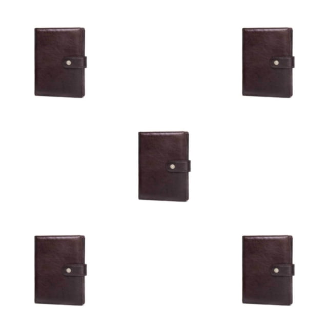 Cartera de almacenamiento Qarigey para hombre y mujer de cuero plegable con cierre de cremallera negro
