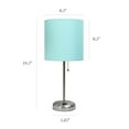 thumbnail image 3 of LimeLights Stick Lamp with Charging Outlet and Fabric Shade, 3 of 8