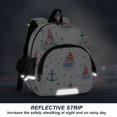 thumbnail image 5 of RMDQTR Adorable Ear-Print Backpack with Reflective Strip and Anti-Lost Leash Adjustable Shoulder Straps Mini Travel Backpack Starry Coastal Sailboat Repeat, 5 of 7